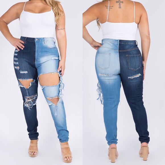 Double Take 2 Toned Jeans - Picture 1 of 4